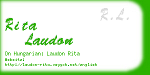 rita laudon business card